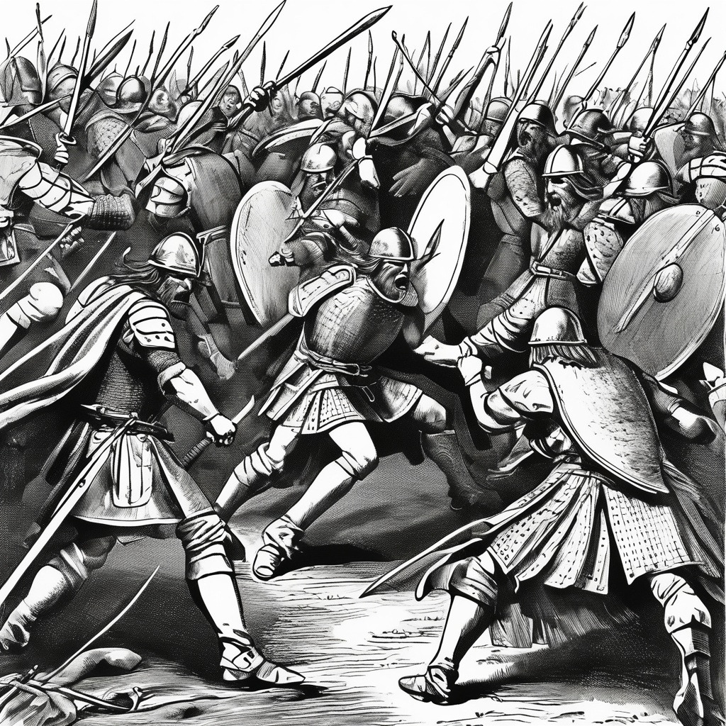 Illustration referencing the historical galloglass warrior